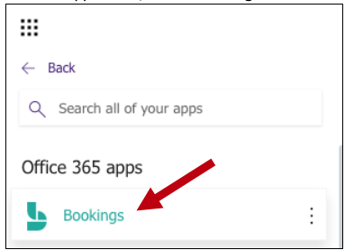 Bookings Link to App